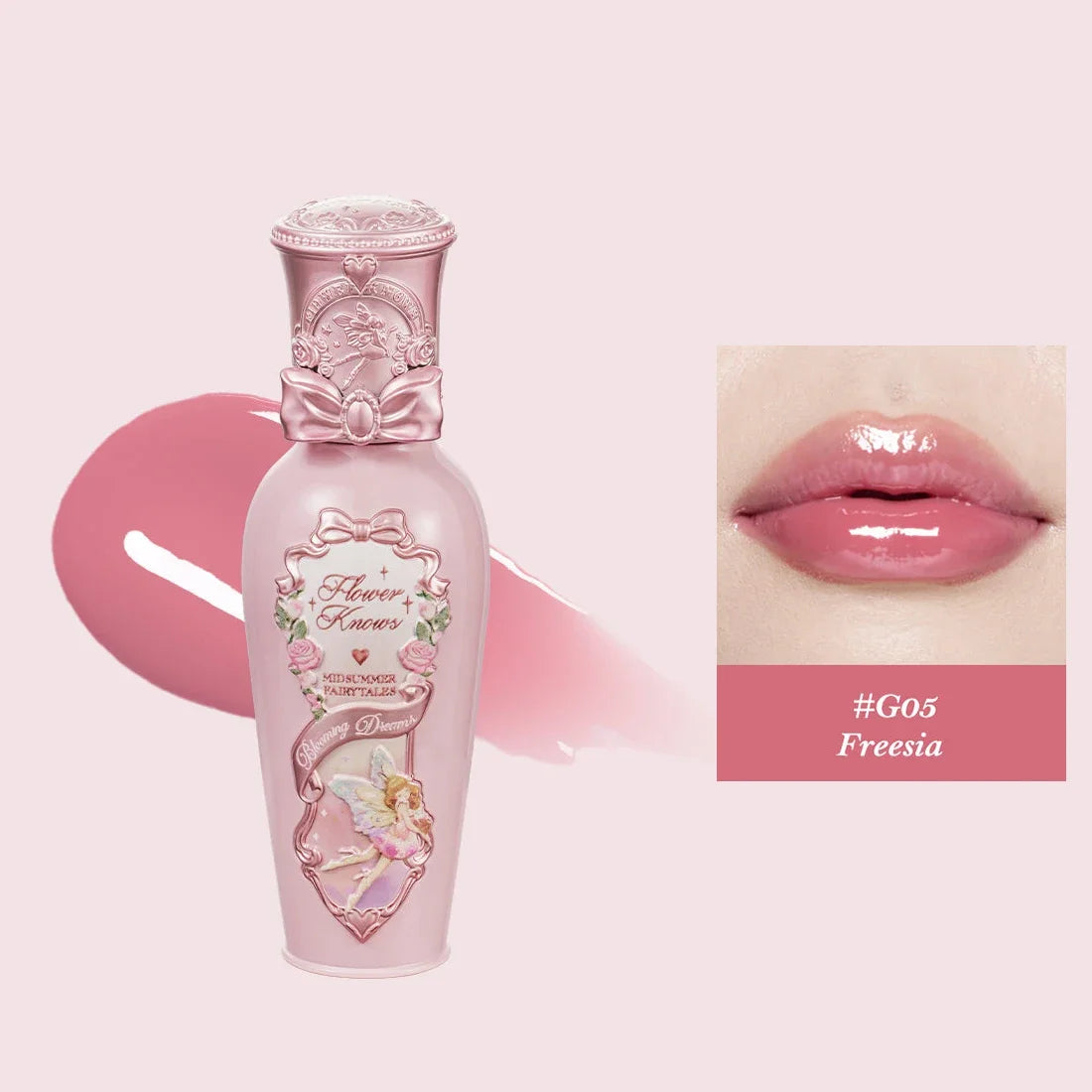 Flower Knows Midsummer Fairytales Coating Lip Lacquer Jelly texture Hydrating and moisturizing Long-lasting glossy Lip gloss