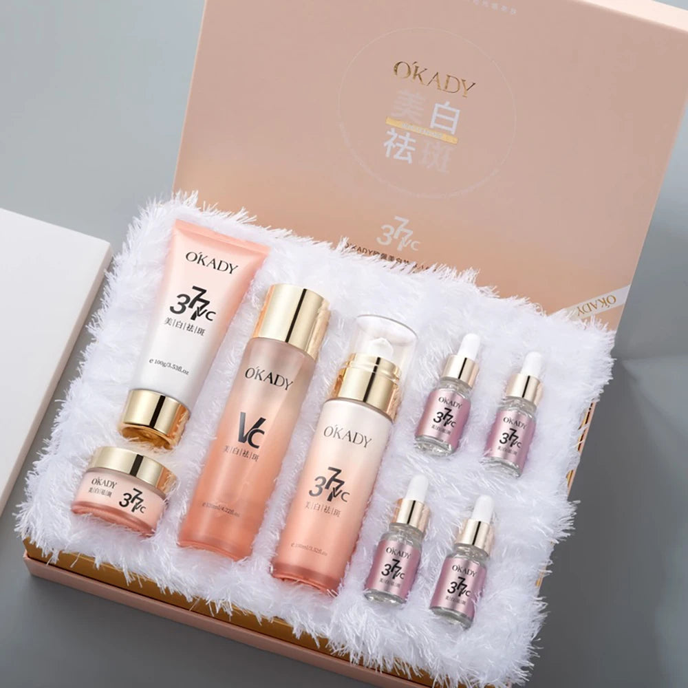 Purple Gold Korean Skin Care Sets Repair Barrier Face Serum Lotion Facial Moisture Anti-wrinkle Firming Contour Toner Face Cream