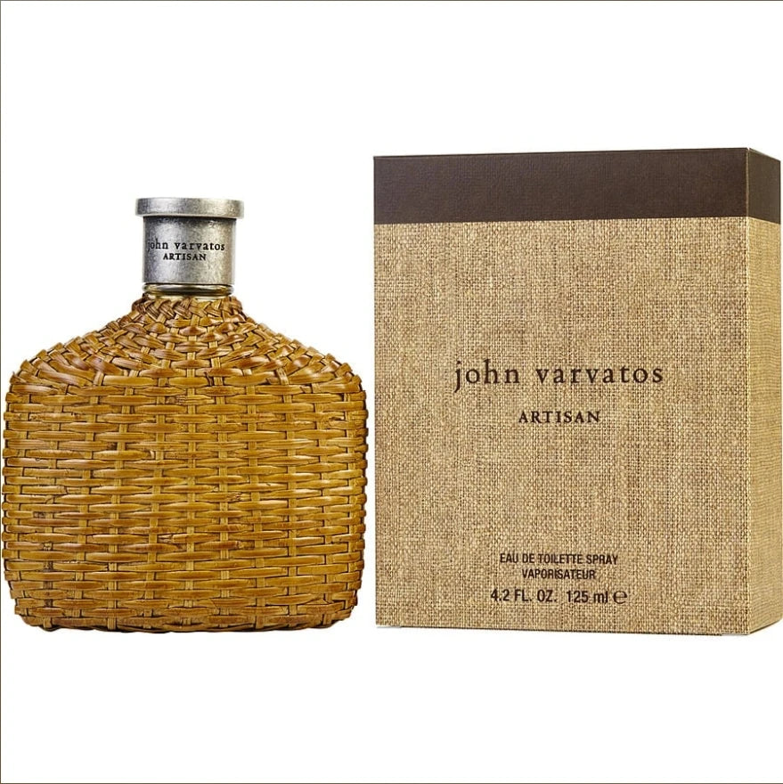 John Varvatos ARTISAN 4.2OZ EDT SPY Artisan Yellow Rattan Weave Eau de Toilette for Men 125ml