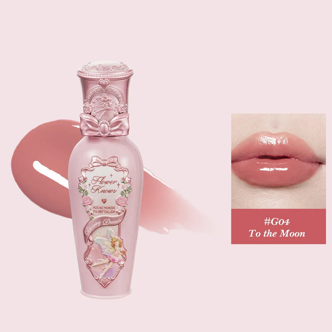 Flower Knows Midsummer Fairytales Coating Lip Lacquer Jelly texture Hydrating and moisturizing Long-lasting glossy Lip gloss