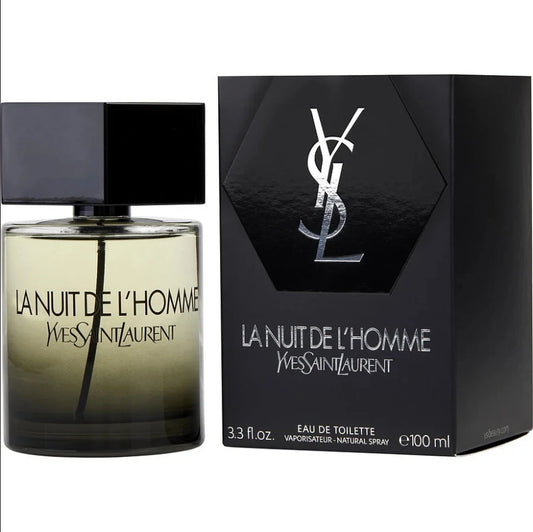 YSL La Nuit De L'Homme Yves Saint Laurent للرجال أو دو تواليت بخاخ (عبوة جديدة) 100 مل