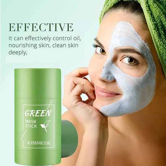 Face Clean Mask Green Tea Cleansing, Deep Blackhead Remover facial Cleansing Moisturizing Mask 40g